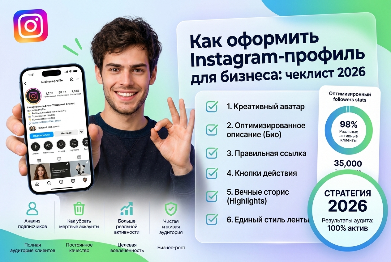 Как оформить Instagram-профиль для бизнеса: чеклист 2026